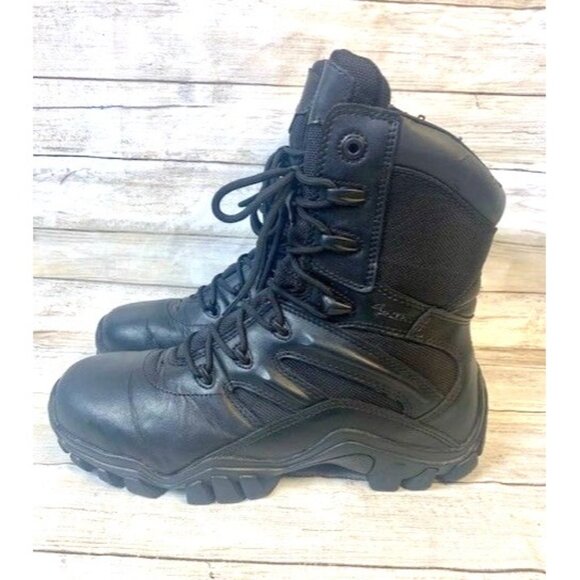 Bates Mens Black Leather Tactical Boots Size 8 Medium Width - Picture 5 of 12